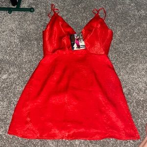Naked wardrobe red dress